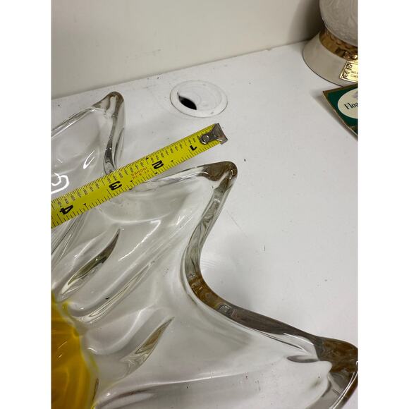 Studio Nova Art Glass Serving Tray Solar Eclipse 14.5 WALTHER Germany - Picture 2 of 10